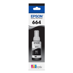 Epson 664 EcoTank Black Refill Ink Bottle, T664120-S