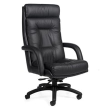 Load image into Gallery viewer, Global Arturo Bonded Leather High-Back Tilter Chair, 50inH, Black