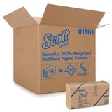 Scott RF 1-Ply Multi-Fold Paper Towels, Brown, 250 Per Pack, Case Of 16 Packs