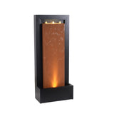 Kenroy Home Andora Floor Fountain, 47-1/2inH x 19-3/4inW x 10inD, Rust/Matte Black