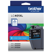 Load image into Gallery viewer, Brother LC401XL Cyan High-Yield Ink Cartridge, LC401XLC