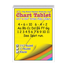 Load image into Gallery viewer, Top Notch Brite Chart Tablets, 24in x 32in, 1 1/2in Ruled, Assorted Colors, Pack Of 2