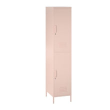 Load image into Gallery viewer, Ameriwood Home Mission District 3-Shelf Metal 2-Door Locker Storage Cabinet, 72-7/8inH x 15inW x 15-3/4inD, Pale Pink