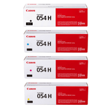 Load image into Gallery viewer, Canon 054H Black; Cyan; Magenta; Yellow High Yield Toner Cartridges Combo, Pack Of 4, 3028C001,3027C001,3026C001,3025C001