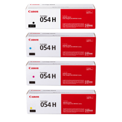 Canon 054H Black; Cyan; Magenta; Yellow High Yield Toner Cartridges Combo, Pack Of 4, 3028C001,3027C001,3026C001,3025C001
