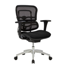 Load image into Gallery viewer, WorkPro 12000 Series Ergonomic Mesh/Premium Fabric Mid-Back Chair, Black/Black, BIFMA Compliant