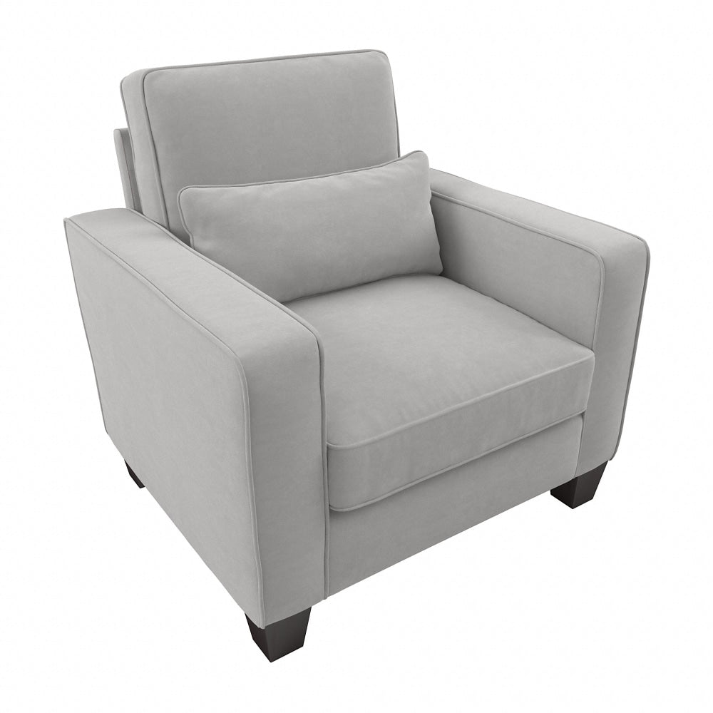 Bush Furniture Stockton Accent Chair With Arms, Light Gray Microsuede Fabric, Standard Delivery