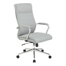 Load image into Gallery viewer, Office Star Dillon Ergonomic Antimicrobial Fabric High-Back Managers Office Chair, Steel