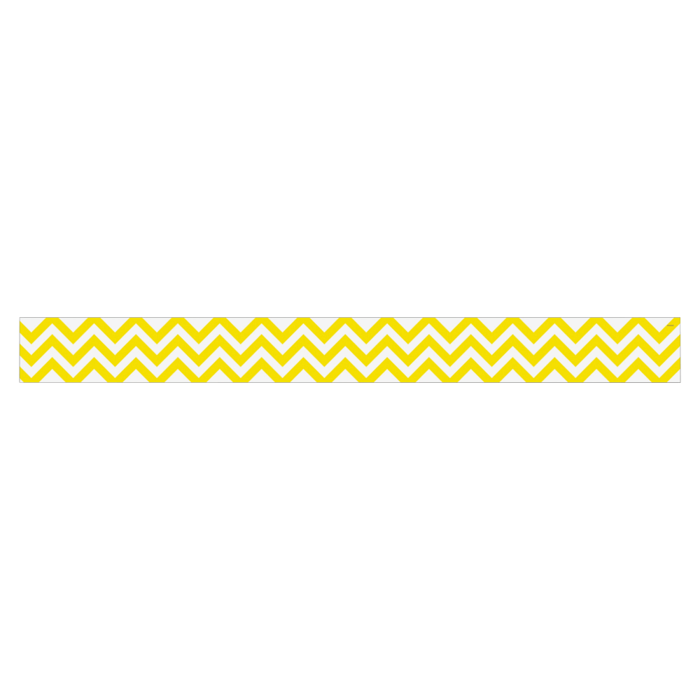 Creative Teaching Press Chevron Border - Chevron - 3in Height x 420in Width - Yellow, White - 1 Each