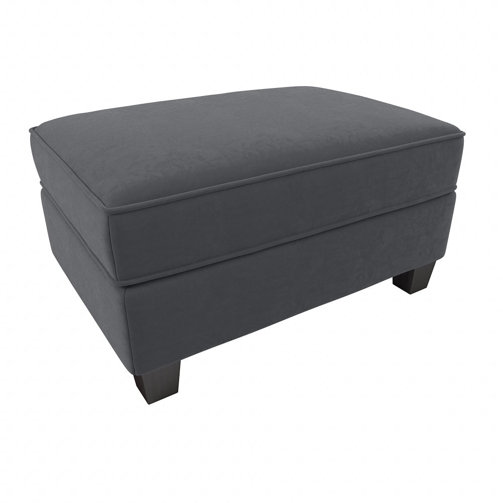 Bush Furniture Stockton Storage Ottoman, Dark Gray Microsuede Fabric, Standard Delivery