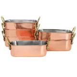 Gibson Home Rembrandt 6-Piece Mini Rectangular Tray Set, Copper