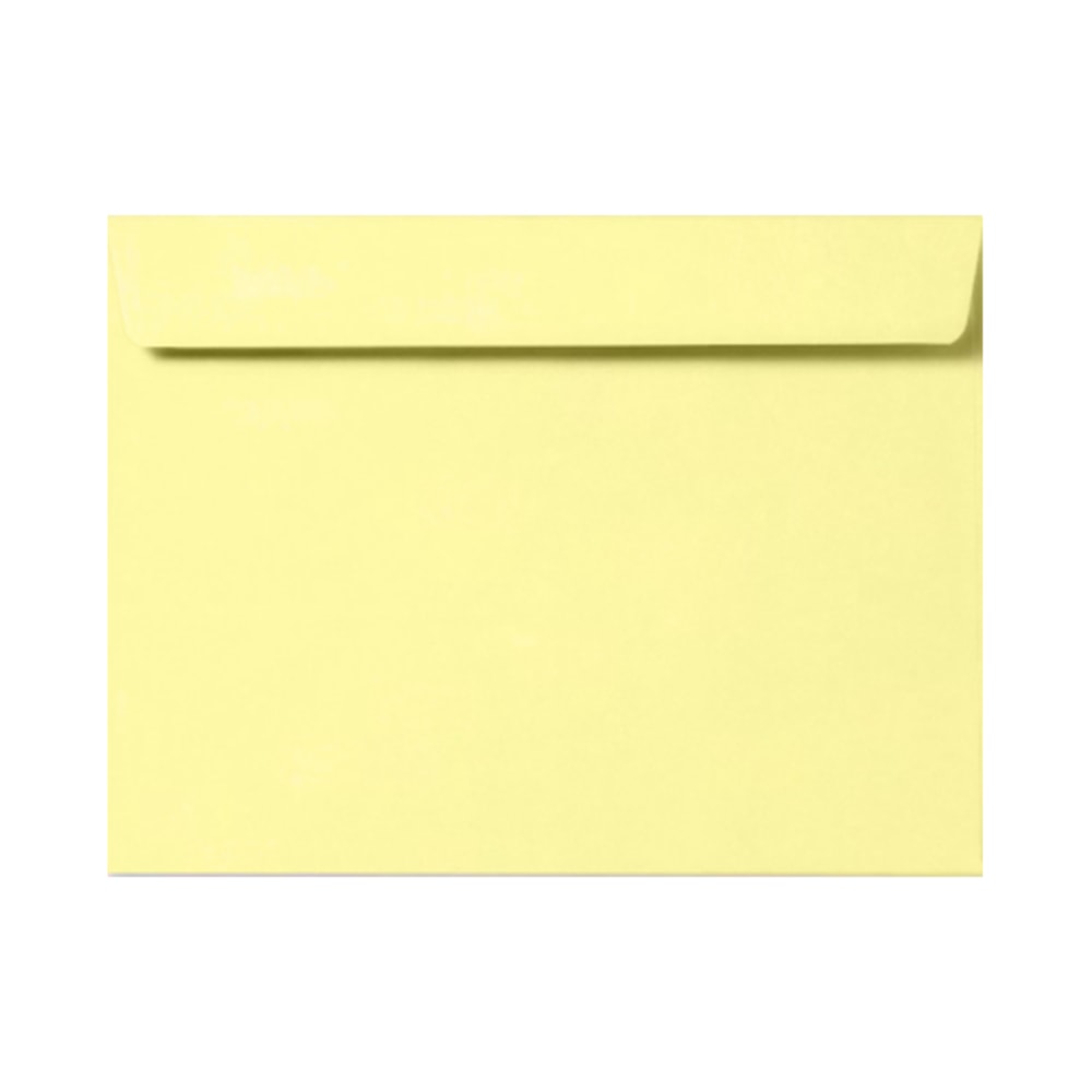 LUX Booklet 6in x 9in Envelopes, Gummed Seal, Lemonade Yellow, Pack Of 50