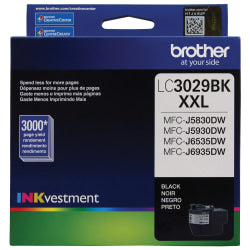 Brother LC3029 Black Extra-High-Yield Ink Cartridge, LC3029BKS
