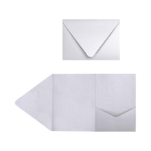 Load image into Gallery viewer, LUX Pocket Invitations, A7, 5in x 7in, Silver Metallic, Pack Of 190