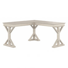 Load image into Gallery viewer, Bush Business Furniture Homestead 60inW Farmhouse L-Shaped Corner Desk, Linen White Oak, Standard Delivery