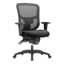 Load image into Gallery viewer, WorkPro 9500XL Series Big &amp; Tall Ergonomic Mesh/Premium Fabric Mid-Back Chair, Black/Black, BIFMA Compliant