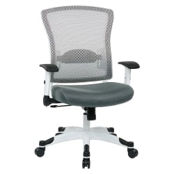 Office Star SPACE Seating Pulsar Ergonomic Mesh Mid-Back Managers Chair, Gray/White