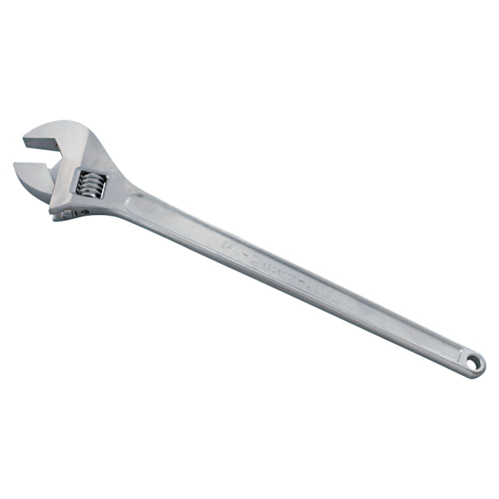 Chrome Adjustable Wrenches, 24 in Long, 2 7/16 in Opening, Chrome