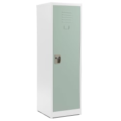 Alpine Kids' 1-Tier Steel Locker, 48inH x 15inW x 15inD, Misty Green