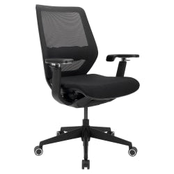 WorkPro Sentrix Ergonomic Mesh/Fabric Mid-Back Managers Office Chair, 3D Arms, Black, BIFMA Compliant