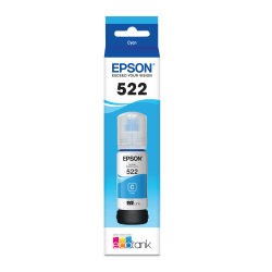 Epson 522 EcoFit Cyan High-Yield Ink Bottle, T522220-S