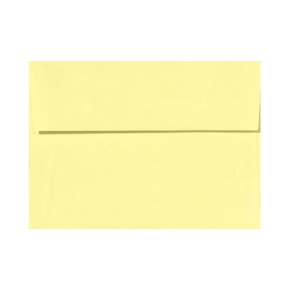 LUX Invitation Envelopes, #4 Bar (A1), Peel & Press Closure, Lemonade Yellow, Pack Of 250