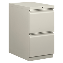Load image into Gallery viewer, basyx by HON 15inW Vertical 2-Drawer File Cabinet For Computer Desk, Light Gray