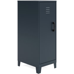 LYS SOHO Locker - 3 Shelve(s) - for Office, Home, Classroom, Playroom, Basement, Garage, Cloth, Sport Equipments, Toy, Game - Overall Size 42.5in x 14.3in x 18in - Black - Steel