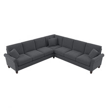 Load image into Gallery viewer, Bush Furniture Coventry 111inW L-Shaped Sectional Couch, Dark Gray, Standard Delivery