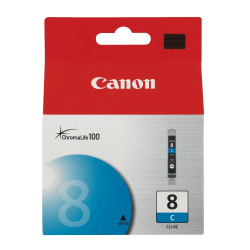 Canon CLI-8C ChromaLife 100 Cyan Ink Tank, 0621B002AA