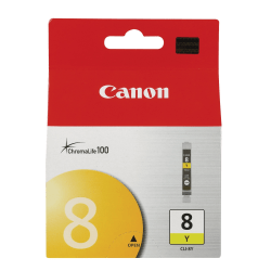 Canon CLI-8Y ChromaLife 100 Yellow Ink Tank, 0623B002AA