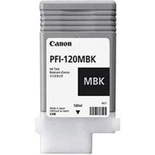 Load image into Gallery viewer, Canon PFI-120 MBK - 130 ml - matte black - original - ink tank - for imagePROGRAF GP-200, GP-300, TM-200, TM-205, TM-300, TM-305