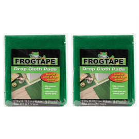 Duck Brand FrogTape Drop Cloth Pads, 36in x 2-1/2ft, Green, Pack Of 2 Pads