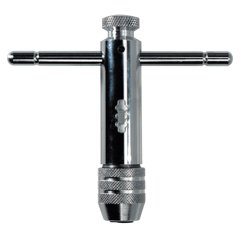 T-Handle Ratcheting Tap Wrenches, 1/4 - 1/2 in Tap Size, Carded