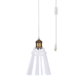 LumiSource Taurus Contemporary Pendant Ceiling Lamp, 7-1/2inW, Clear Shade/Copper Bronze Base