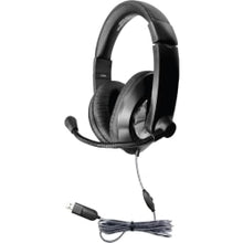 Load image into Gallery viewer, Ergoguys Hamilton Buhl Smart-Trek Deluxe Stereo Headset with In-Line Volume - Stereo - USB - Wired - 32 Ohm - 50 Hz - 20 kHz - Over-the-head - Binaural - Circumaural - 5 ft Cable - Omni-directional, Noise Cancelling Microphone - Black