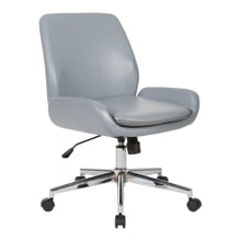 Load image into Gallery viewer, Office Star Faux Leather Low-Back Executive Chair, Gray