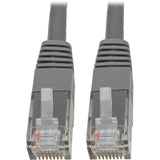 Tripp Lite Cat6 Cat5e Gigabit Molded Patch Cable RJ45 M/M 550MHz Gray 1ft 1ft - 128 MB/s - 1 ft - Gray