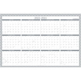 2023-2024 Cambridge Maeve Erasable Reversible Academic/Regular Year Wall Calendar, 24in x 36in, January to December 2024/July 2023 to June 2024, 1665-550SB