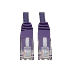 Tripp Lite Cat6 Cat5e Gigabit Molded Patch Cable RJ45 MM 550MHz Purple 25ft 25ft - 128 MB/s - Patch Cable - 25 ft - 1 x RJ-45 Male Network - 1 x RJ-45 Male Network - Gold Plated Contact - Purple