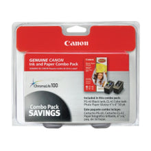 Load image into Gallery viewer, Canon PG-40/CL-41 ChromaLife 100 Black And Tri-Color Ink Cartridges And 50 Sheets Of Glossy Photo Paper, Pack Of 2, 0615B009