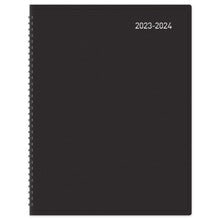 Load image into Gallery viewer, 2023-2024 Office Depot Brand 18-Month Academic Planner, 9in x 11in, 30% Recycled, Black, July 2023 to December 2024