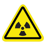 Tape Logic Durable Triangle Safety Labels, DSL501, 2-1/4in, Radioactive Material, Black/Yellow, Pack Of 25 Labels