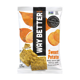 Way Better Sweet Potato Whole Grain Corn Tortilla Chips, 1 Oz, Pack Of 12 Bags