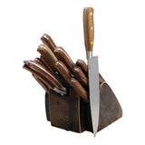 Oster Cuisine Riverdale Stainless-Steel 14-Piece Cutlery Set, Rose Wood