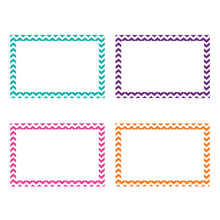 Load image into Gallery viewer, Top Notch Teacher Products Chevron Border Index Cards, 4in x 6in, Assorted Colors, 75 Cards Per Pack, Case Of 6 Packs