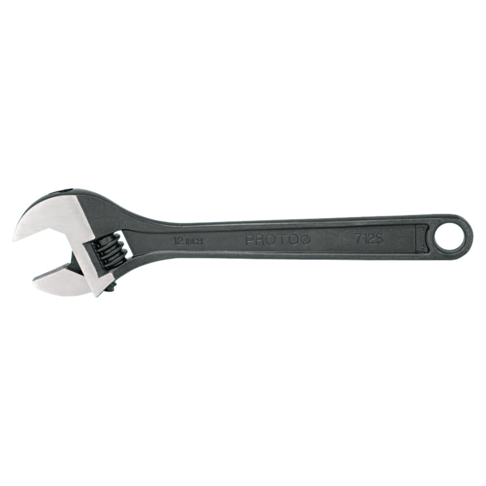 Protoblack Adjustable Wrenches, 12 in Long, 1 1/2 in Opening, Black Oxide