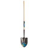 Kodiak Round-Point Wood Shovels, 11.75 X 8.75, 48 in White Ash Straight Handle
