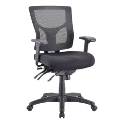 Lorell Conjure Executive Mid-Back Ergonomic Mesh Chair, Black