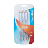 Paper Mate InkJoy 700RT Retractable Ballpoint Pens, Medium Point, 1.0 mm, White Barrels, Assorted Ink Colors, Pack Of 4